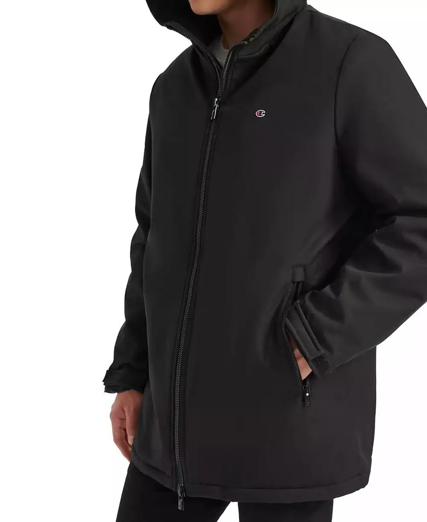 CHAMPION Men's Performance Hooded, Faux Sherpa-Lined Peacoat Jacket 4
