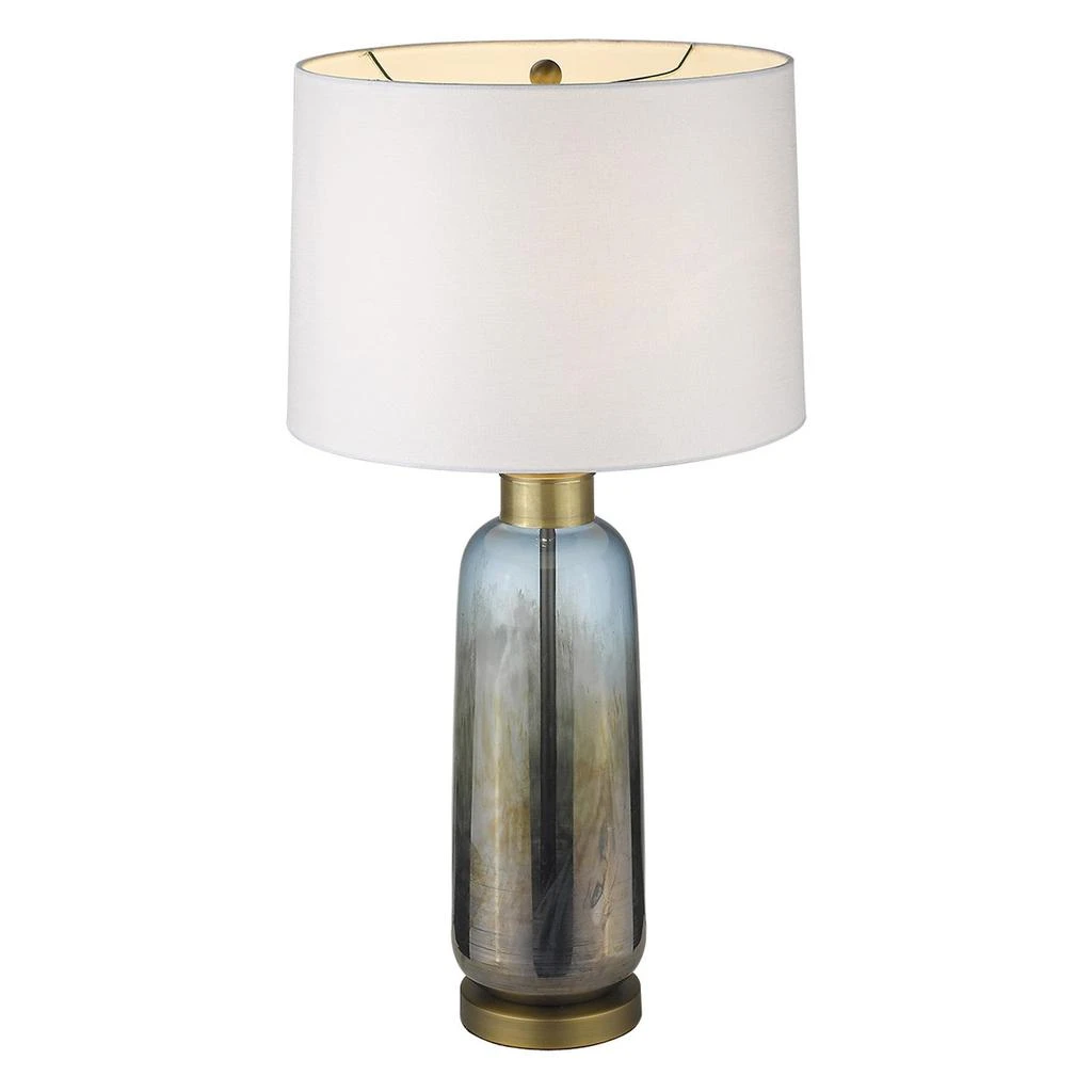 Hivvago 31" Brass Metal Table Lamp With White Empire Shade 2