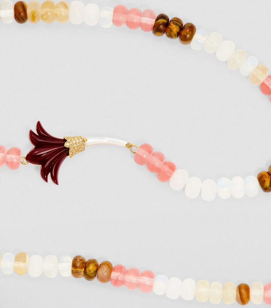 L'ATELIER NAWBAR Yellow Gold, Diamond and Mother-of-Pearl Psychedeliah Beaded Necklace 5