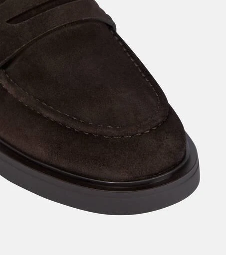 Gianvito Rossi Harris shearling-lined suede loafers 6