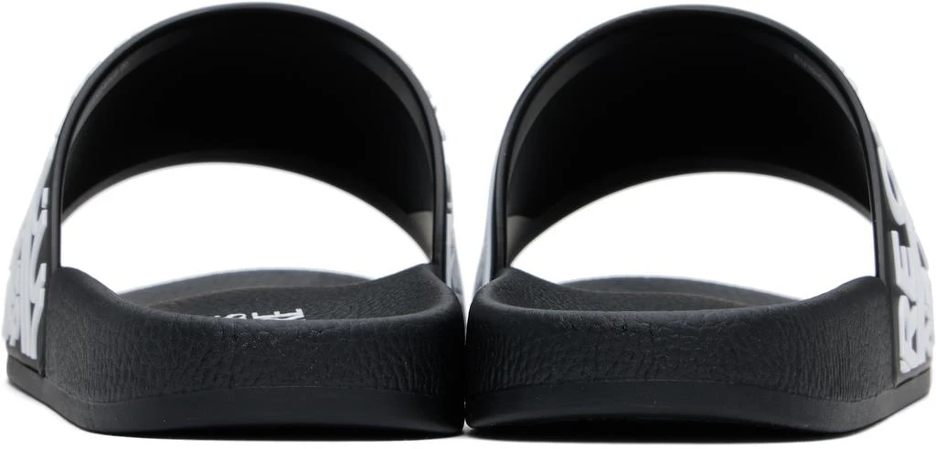 Versace Black Logo Pool Slides 2
