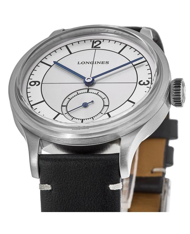 Longines Longines Heritage Classic Silver Dial Black Leather Strap Men's Watch L2.828.4.73.0 2