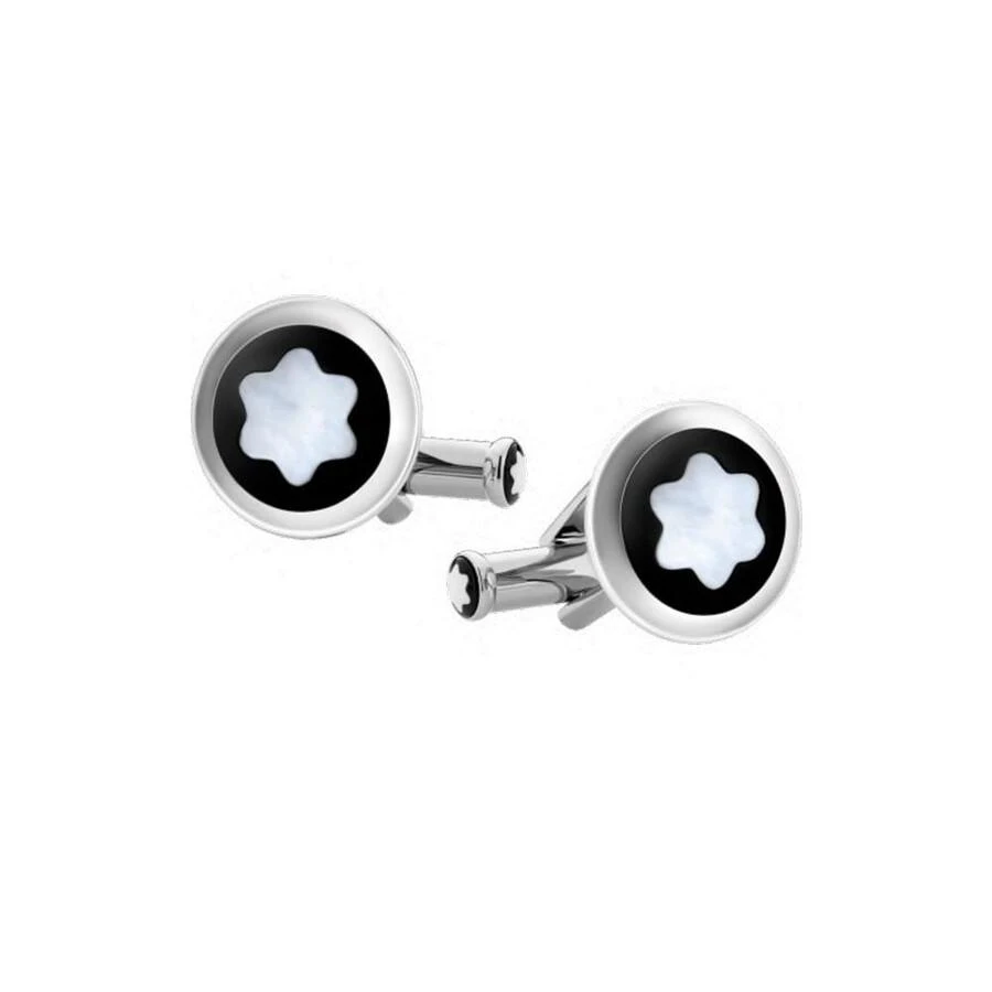 MontBlanc Round Mother of Pearl Cufflinks