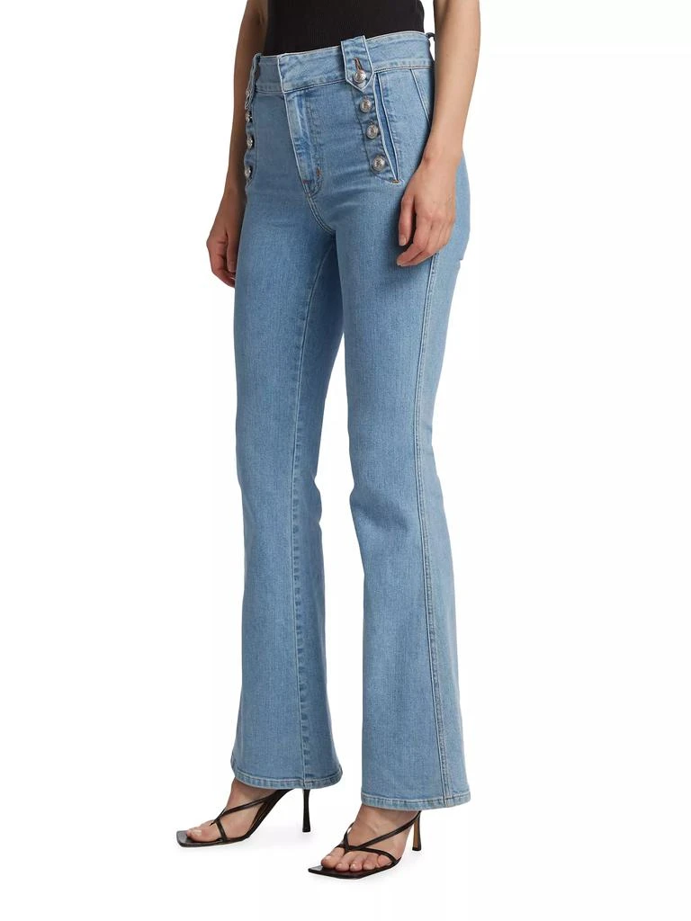 Derek Lam Robertson High-Rise Stretch Flare Sailor Jeans 4