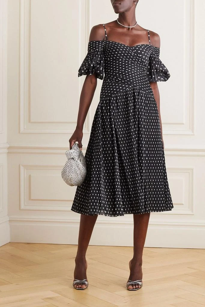 Zimmermann Polka-dot plissé-chiffon midi dress 2