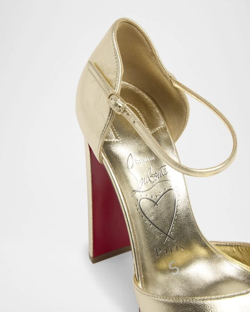 Christian Louboutin Sandaloo Metallic Red Sole Platform Sandals 6