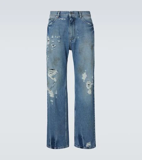 Dolce 
Gabbana Distressed wide-leg jeans 1