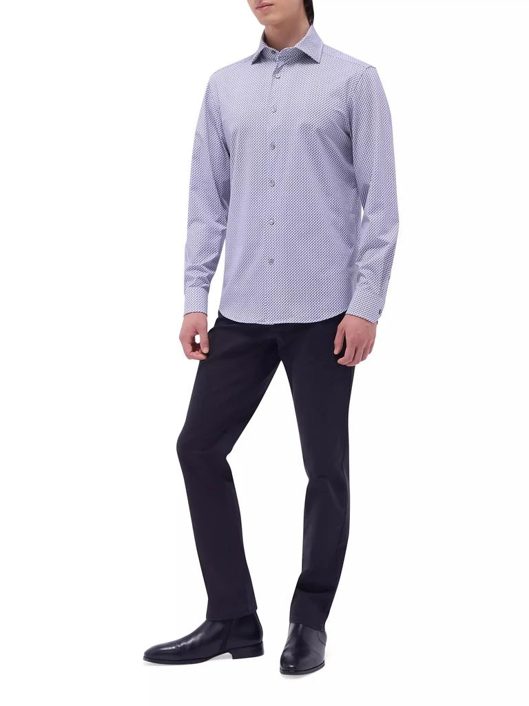 BUGATCHI Devon Printed Stretch Cotton Shirt 2