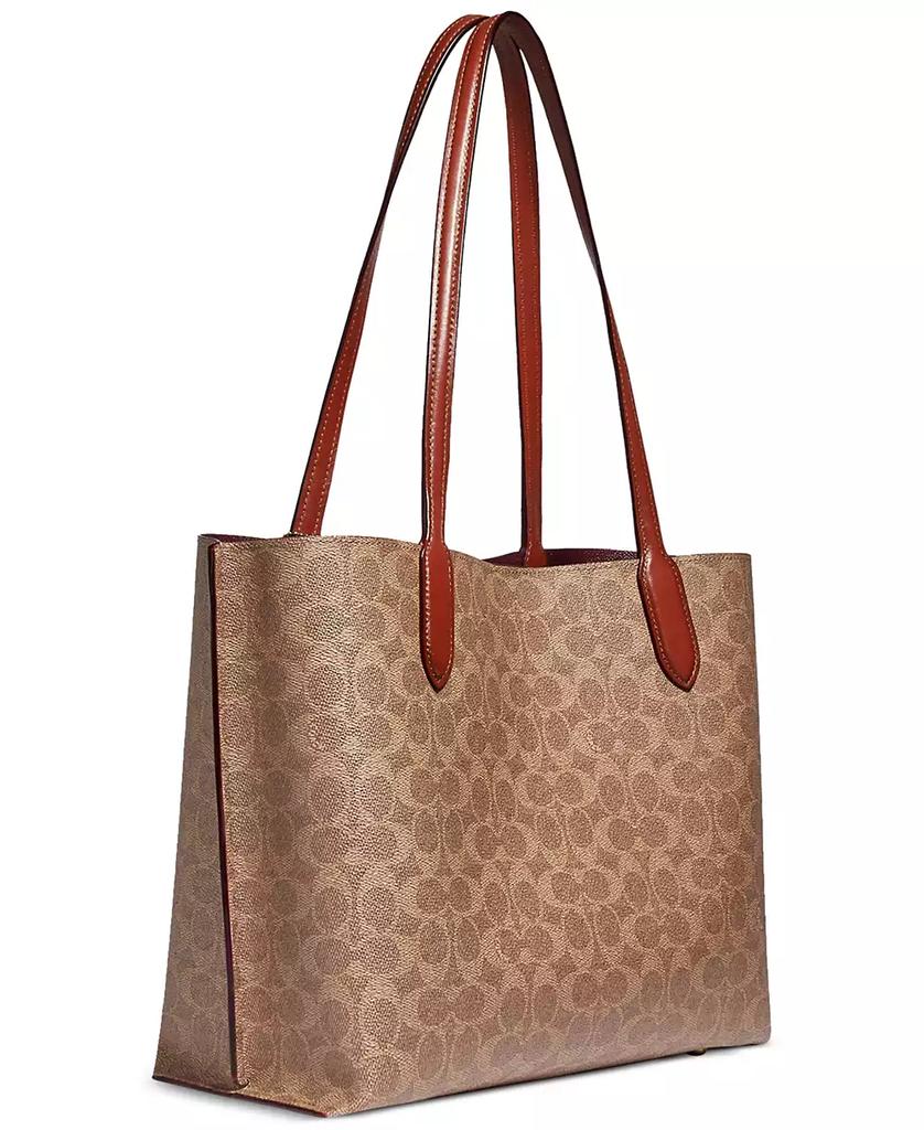 Coach Signature Logo Willow Canvas Large Tote Bag