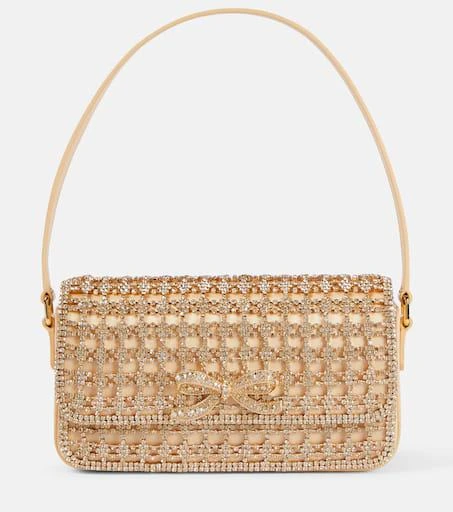 Self Portrait Bow embellished chainmail shoulder bag 1