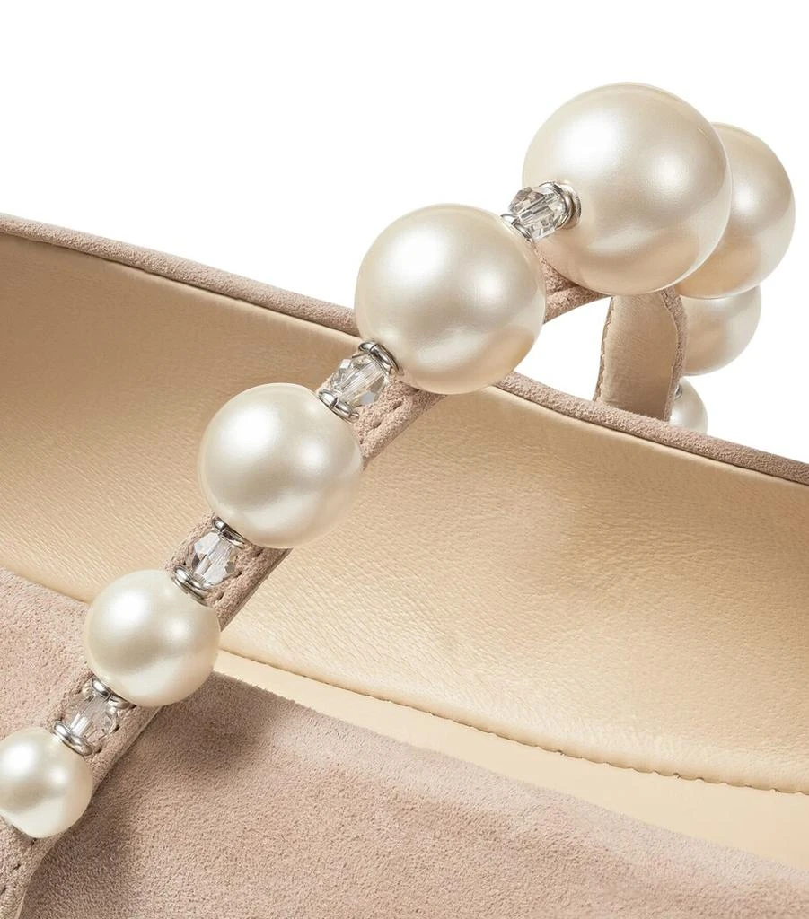 Jimmy Choo Ade Embellished Suede Ballerina Flats 4