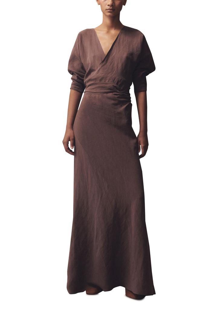 CORTANA Tanami long dress in linen and silk