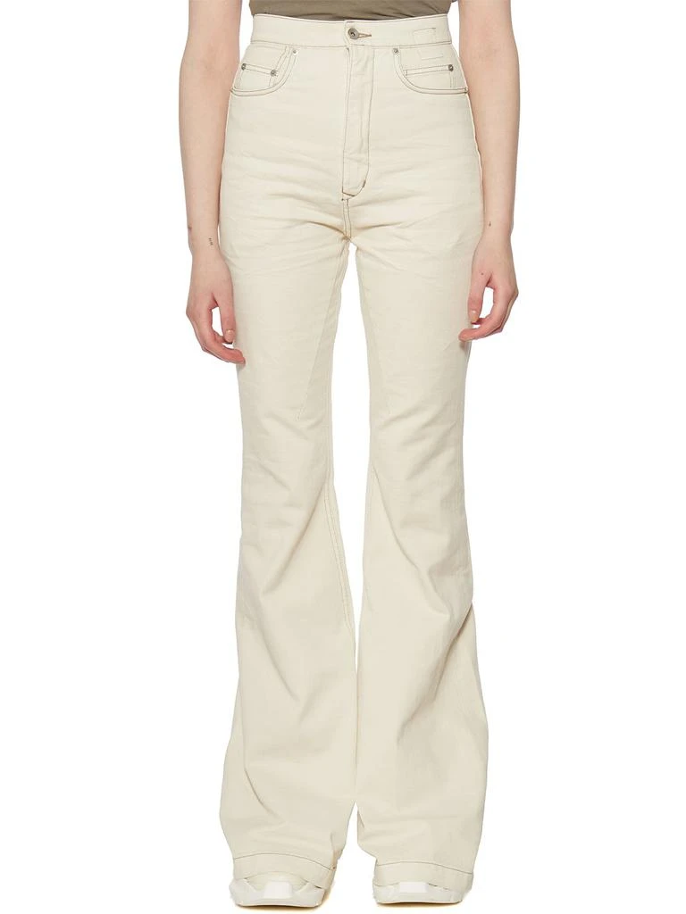 Rick Owens Rick Owens DRKSHDW Button Detailed Flared Jeans 1