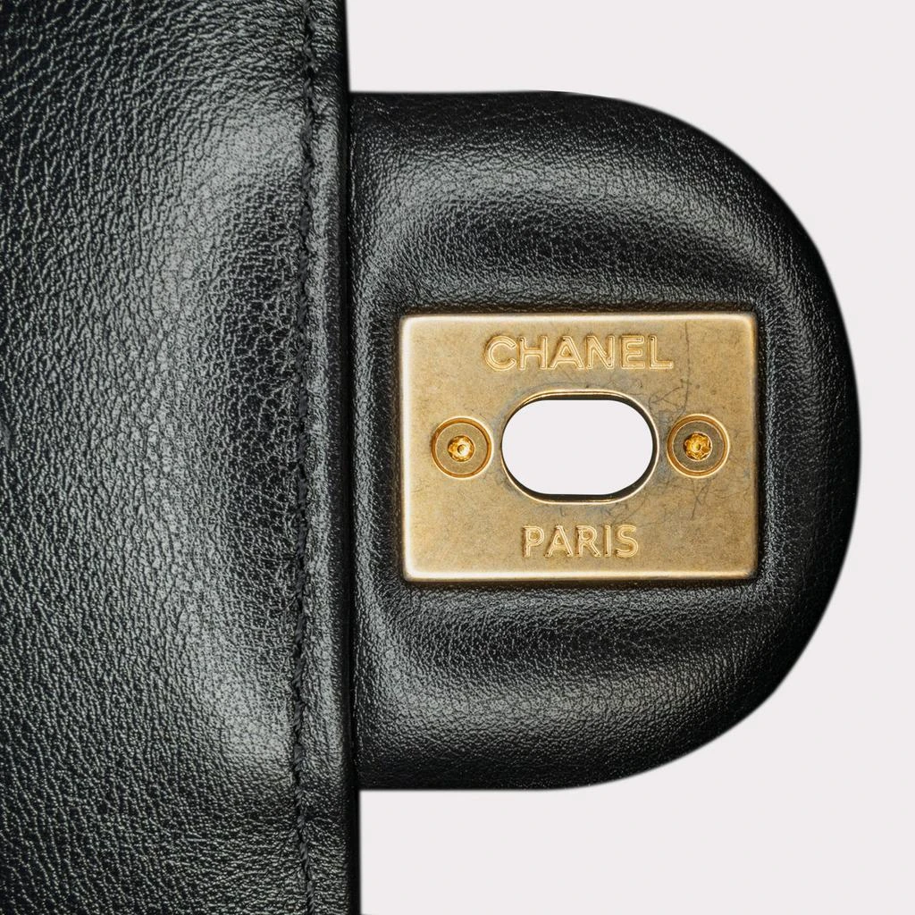 Chanel Chanel Black Leather Mini Square Coco Embossed Flap Bag 6