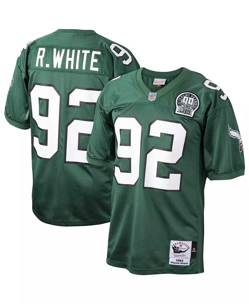 Mitchell and Ness Men
s Reggie White Kelly Green Philadelphia Eagles 1992 Authentic Throwback Retired Player Jersey