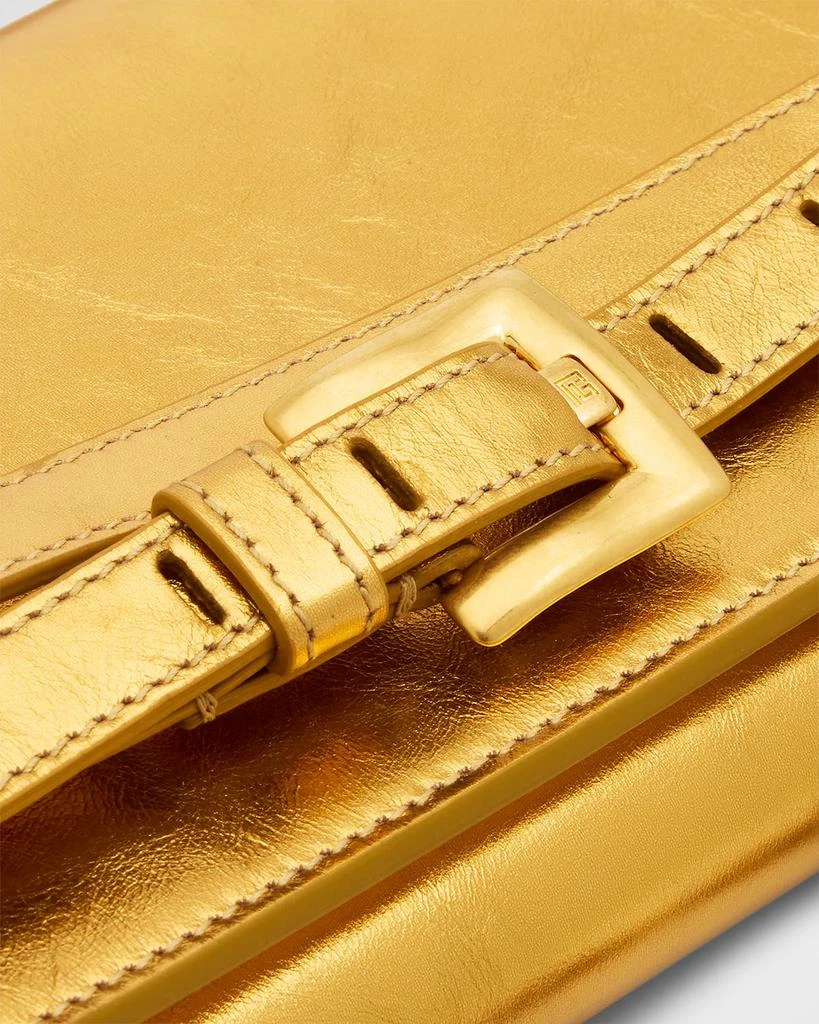 Balmain Anthem Belted Metallic Leather Crossbody Bag 5