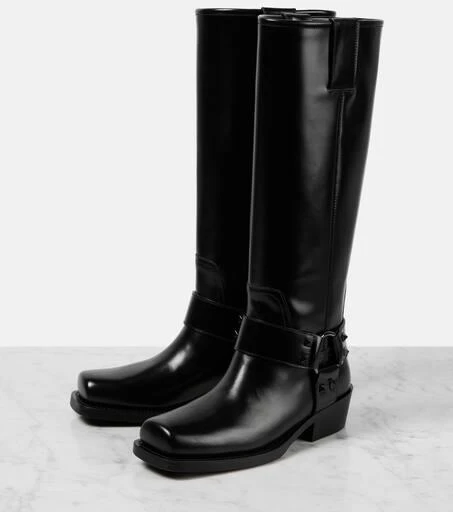 Valentino Rockstud leather biker boots 4