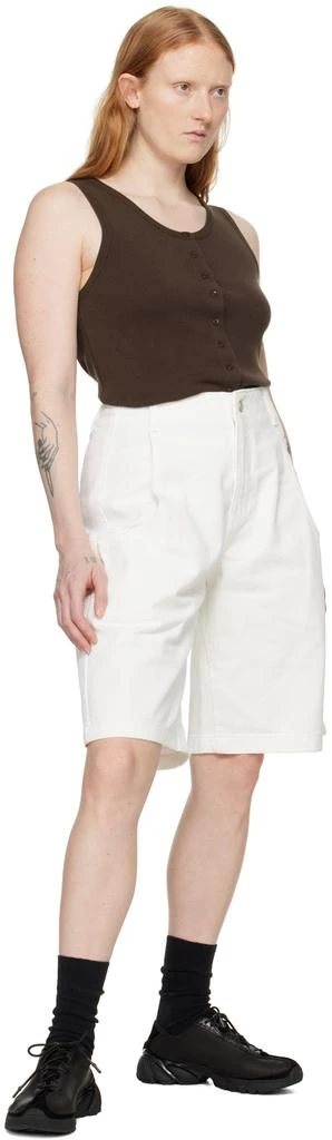 AMOMENTO White Pocket Denim Shorts 4