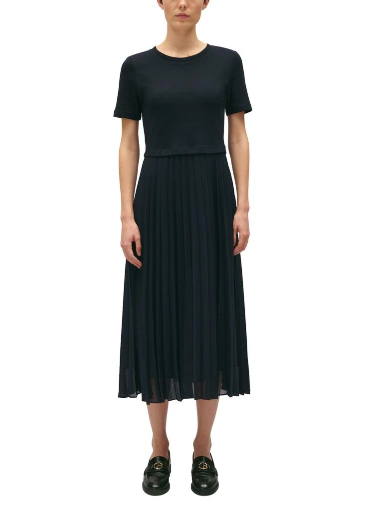 CLAUDIE PIERLOT Long dual-fabric teli dress 2