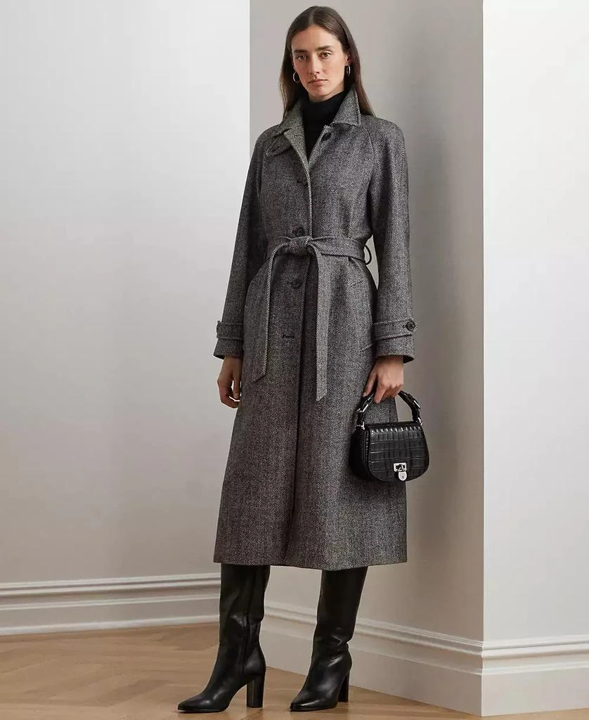 Ralph Lauren Women's Single-Breasted Wool-Blend Belted Maxi Coat 1