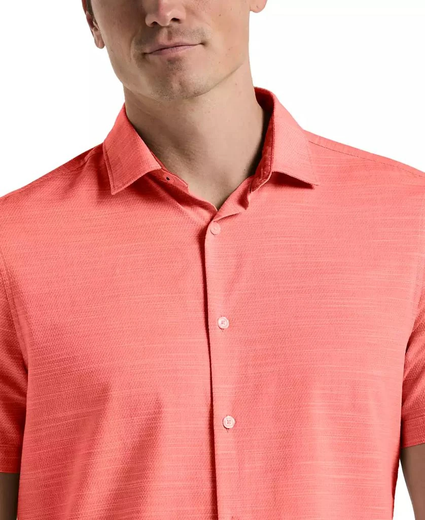 Perry Ellis Men's Cotton Dobby Short Sleeve Button-Front Shirt 3