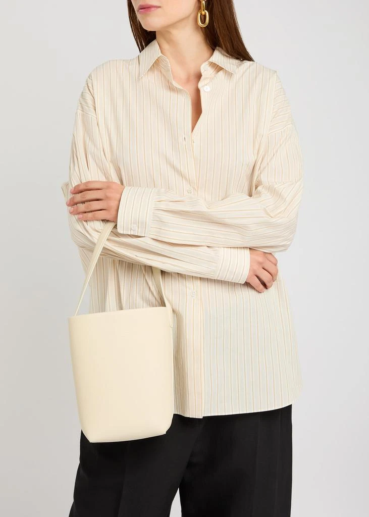 The Row Small Park grained leather tote 5