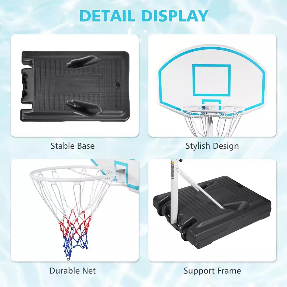 Streamdale Furniture Streamdale Portable Poolside Basketball Hoop System for Endless Summer Fun