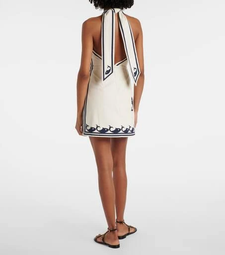 ALÉMAIS Marine printed cotton minidress 3