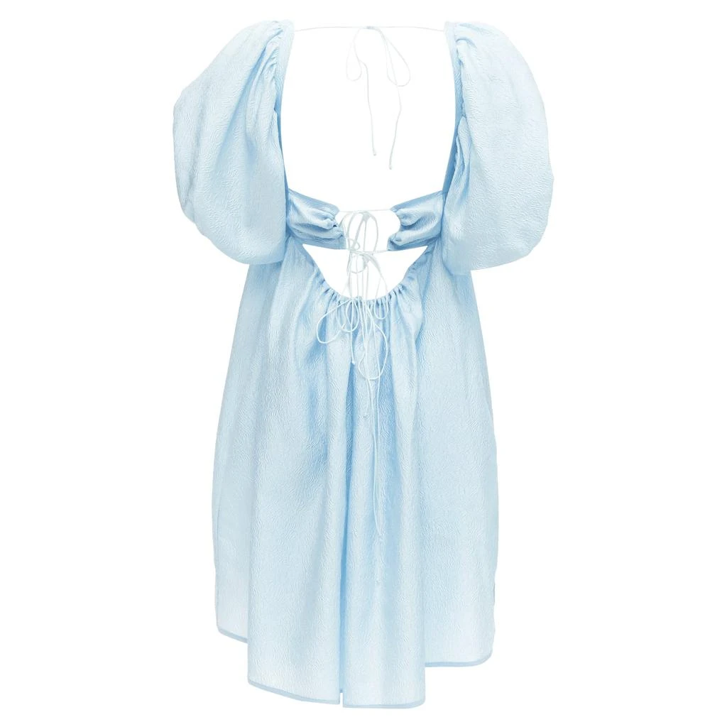CECILIE BAHNSEN silk blend rose silk jacquard puff babydoll dress 2