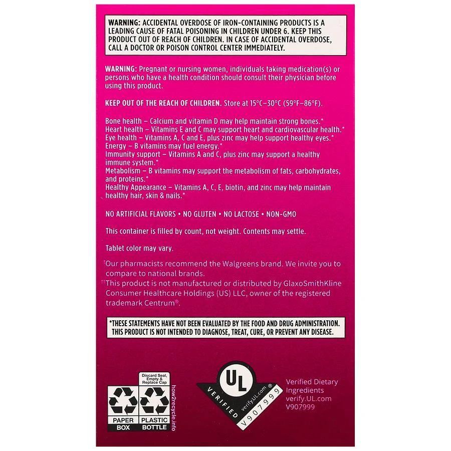 Walgreens Women's Multivitamin Tablets 7