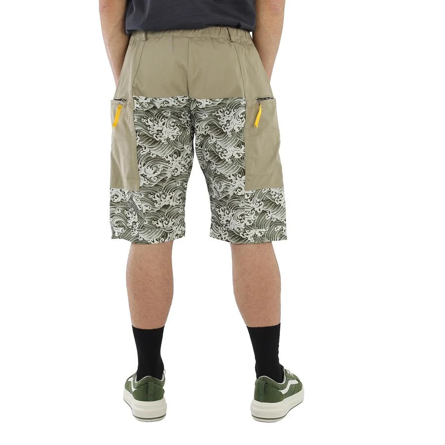 Geym Men's Beige Bermuda Shorts With Wave Pattern 3