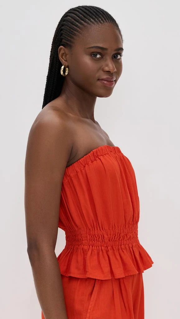 Stateside Linen Cropped Tube Top 3