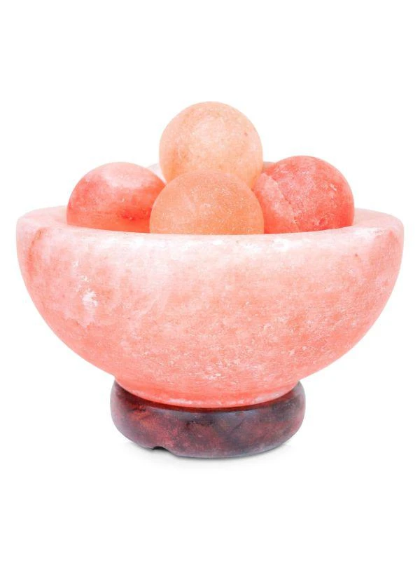 HIMALAYAN SECRETS Himalayan Salt Bowl With Massage Balls 1