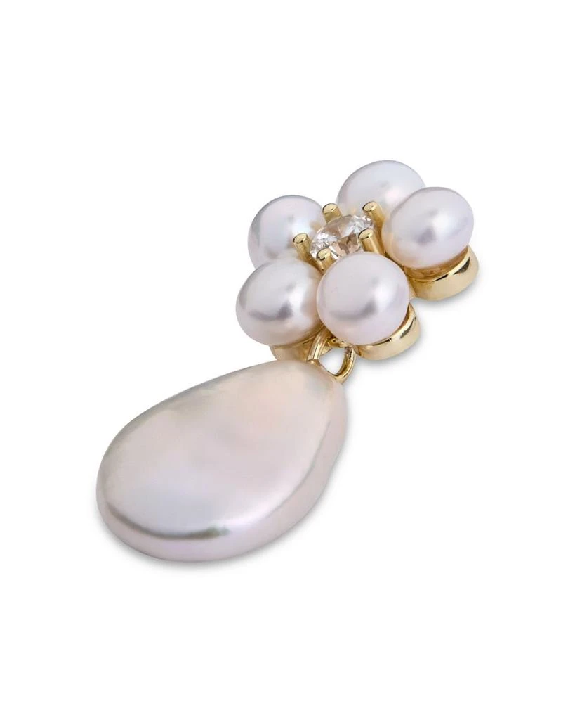 Shashi Cultured Freshwater Pearl Flower Drop Earrings 3