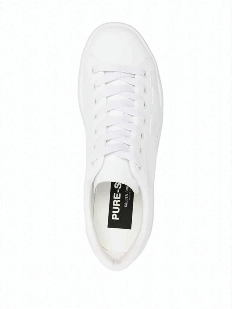 Golden Goose Minimalist White Low-Top Sneakers With Tonal Star Detail 4