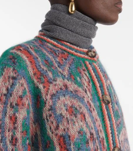 ETRO Paisley mohair-blend jacquard cardigan 4