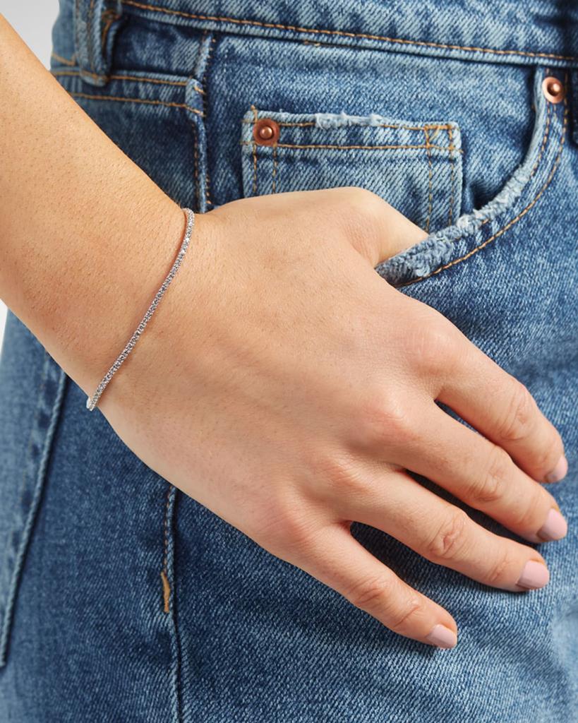 Jennifer Meyer White Gold Diamond 4-Prong Bracelet