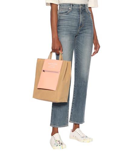 Acne Studios Medium leather-trimmed nylon tote