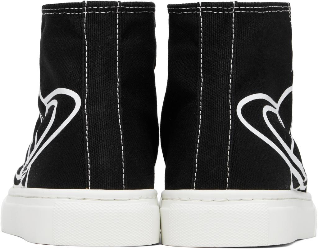 Vivienne Westwood Black Plimsoll High Top Canvas Sneakers
