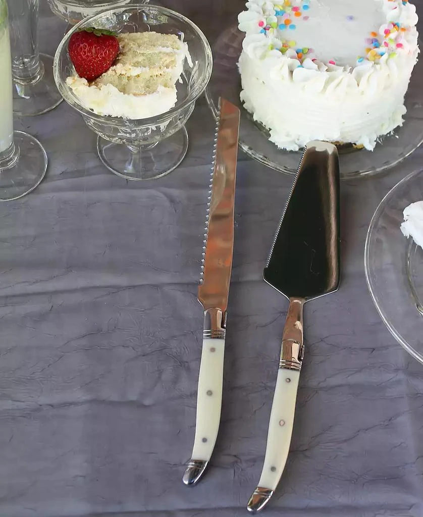 French Home Laguiole Faux Ivory Conoisseur Cake Slicer and Server Set, 2 Piece. 3