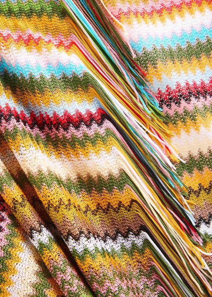 Missoni Zigzag-intarsia fine-knit sarong 5