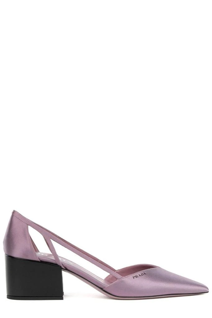 Prada Prada Logo Printed Pointed Toe Pumps 1
