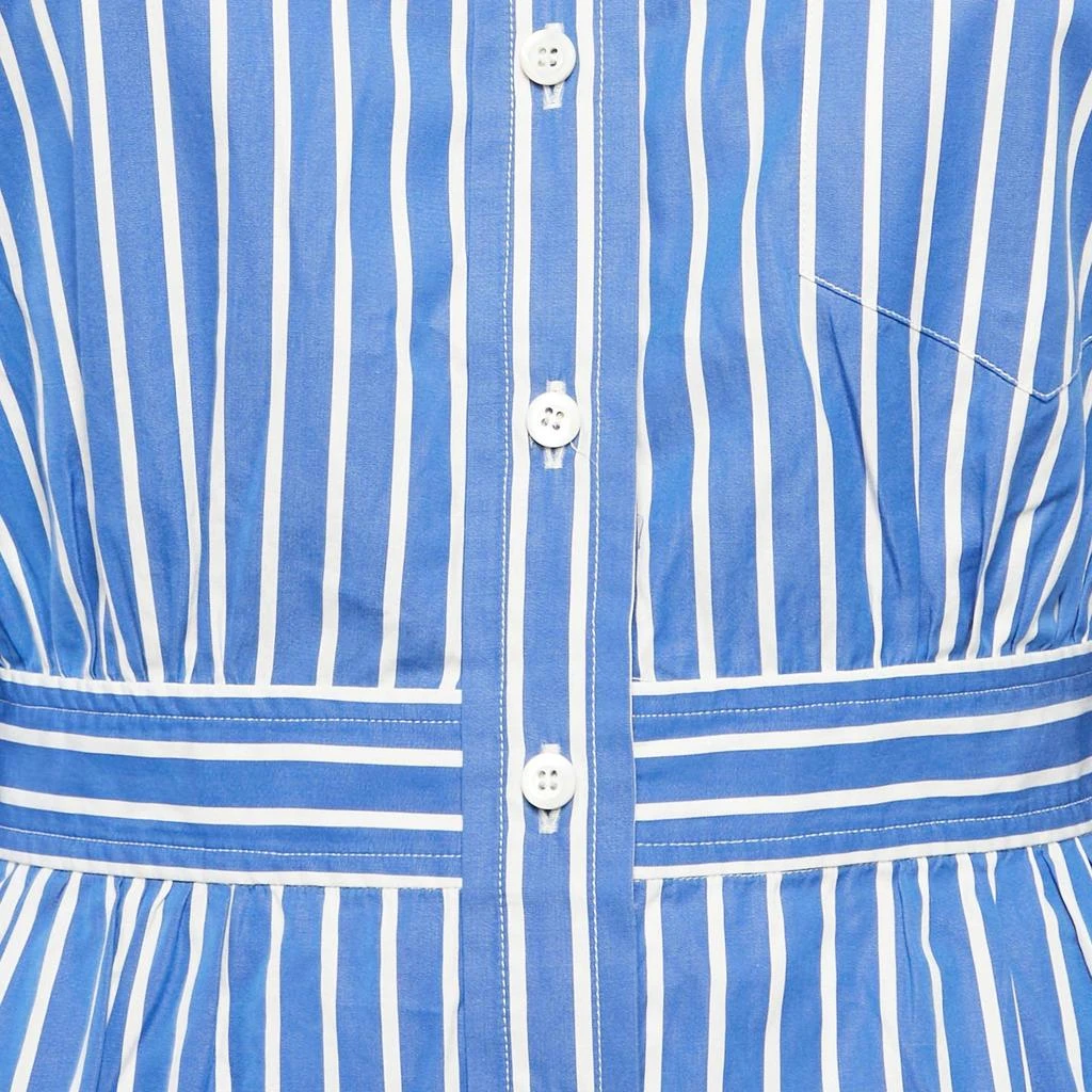 Prada Prada Blue Stripe Cotton Mini Shirt Dress S 3