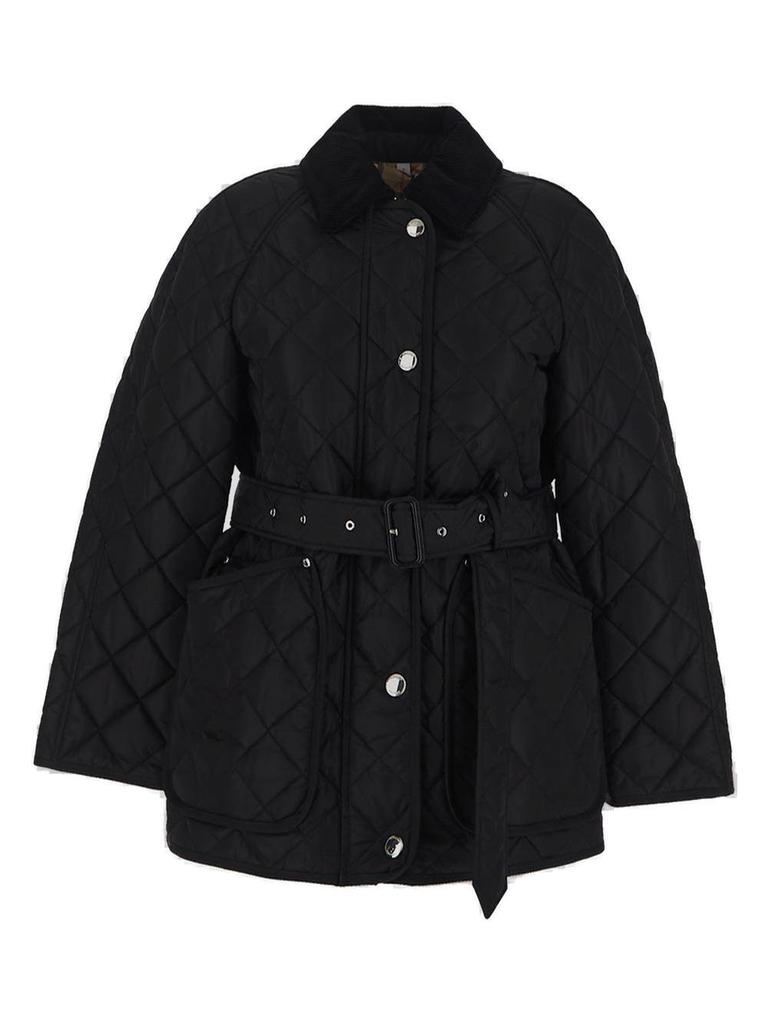 【送料&関税込】Burberry Belted Buttoned Jacket Burberry Burberry Belted Waist Quilted Jacket - Jackets
