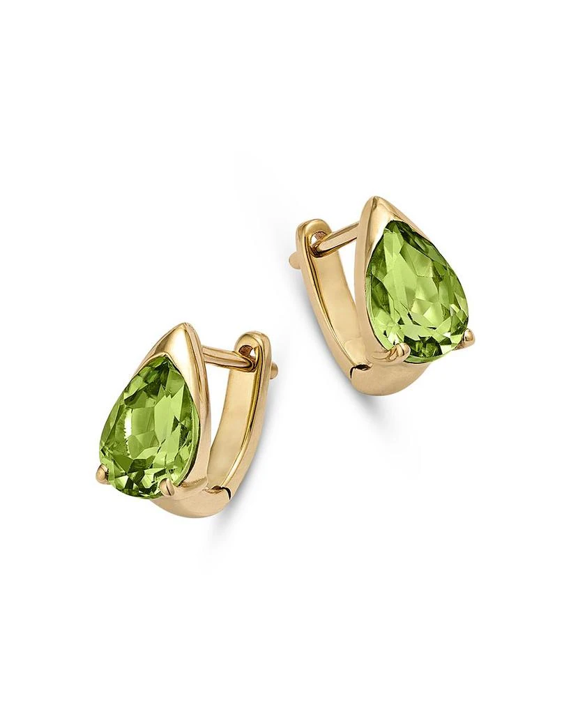 Bloomingdale's Fine Collection Pear Huggie Hoop Earrings in 14K Yellow Gold 1