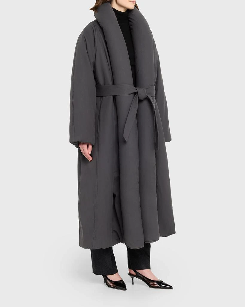 Alaia Padded-Lapel Long Wrap Coat 4