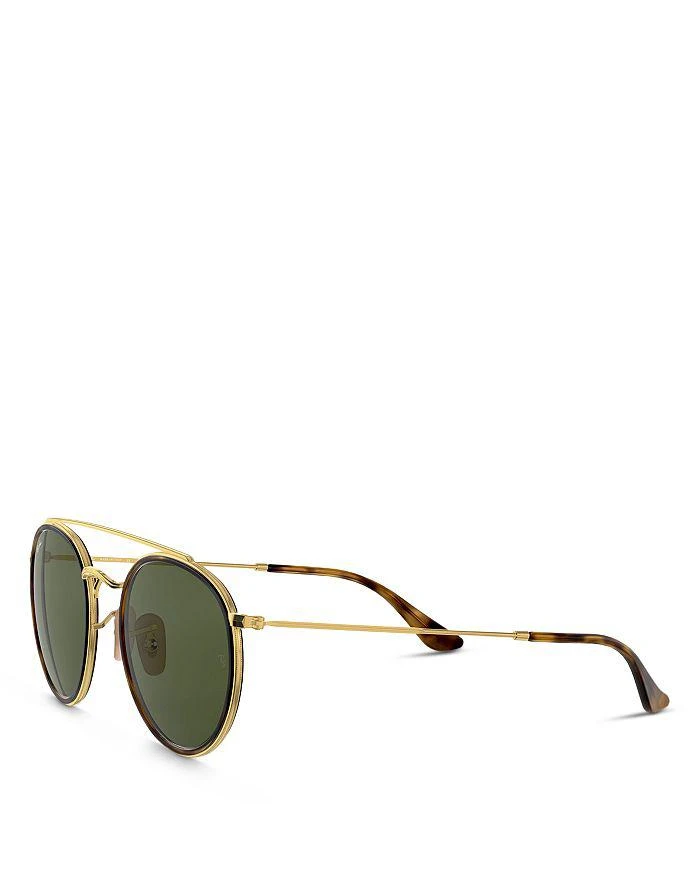 Ray-Ban Icons Brow Bar Round Sunglasses, 51mm 6