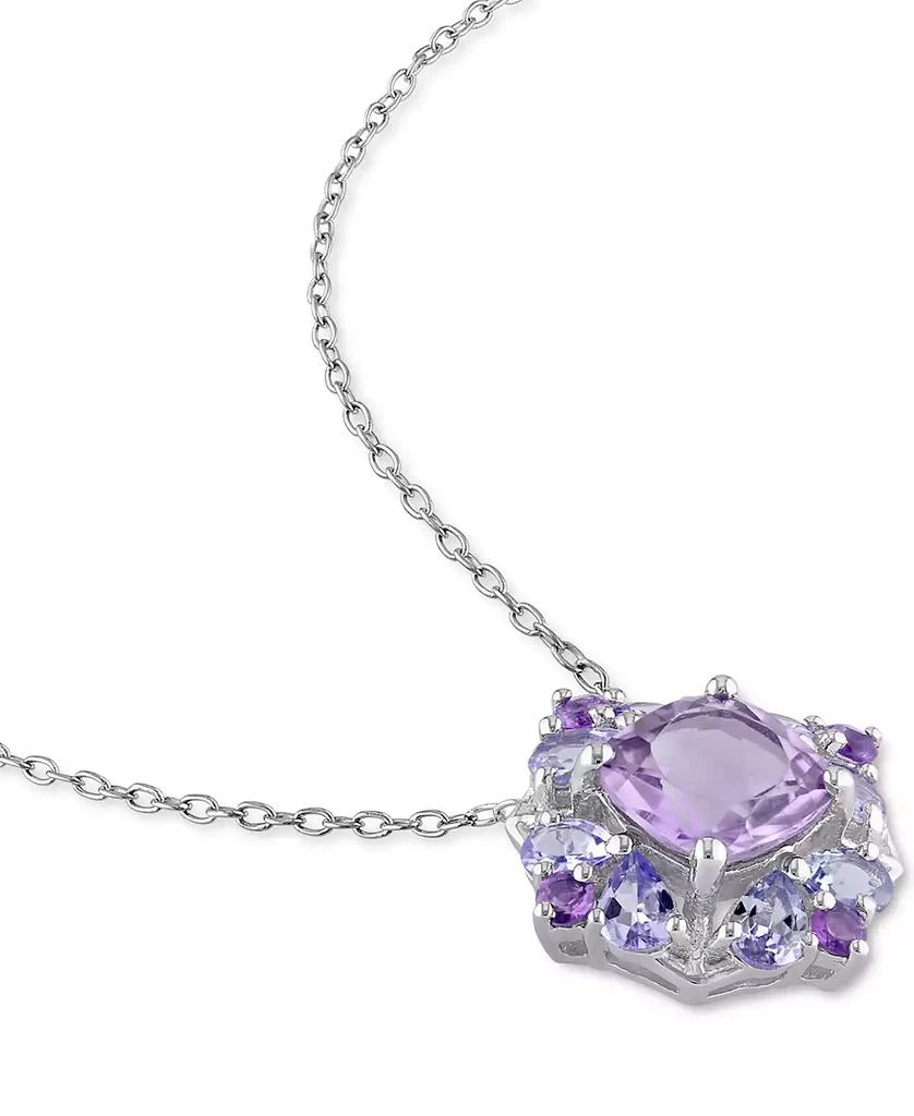 Macy's Amethyst (1-7/8 ct. t.w.) & Tanzanite (1 ct. t.w.) 18" Pendant Necklace in Sterling Silver 3