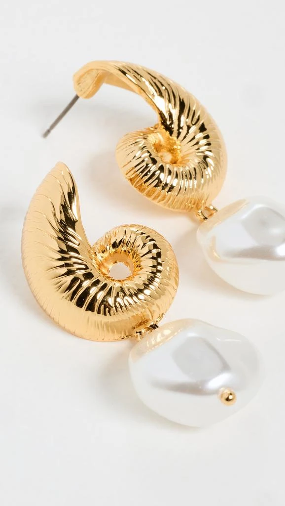 Kenneth Jay Lane Baroque Pearl Drop Pierced Earrings 3