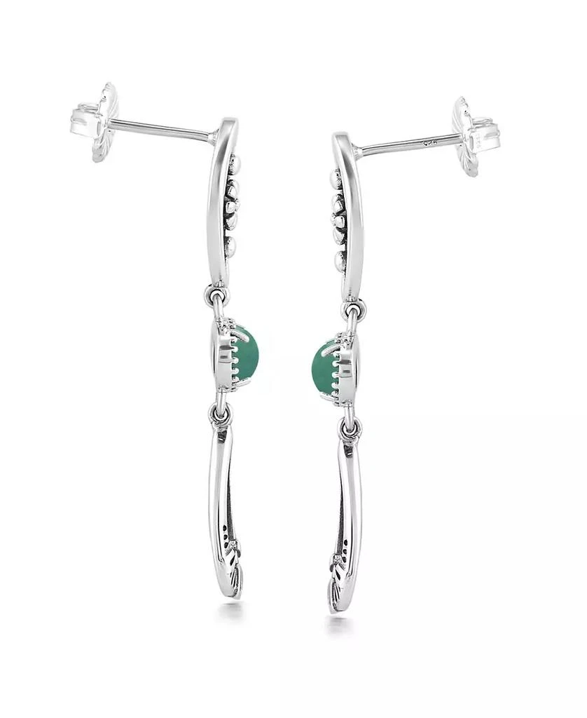 American West Jewelry Sterling Teardrop Double Loop Gemstone Earrings 4